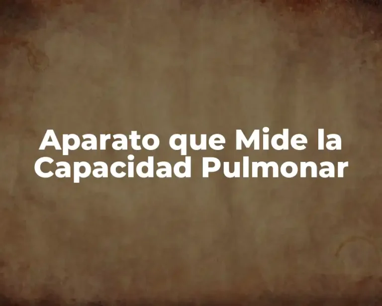 Aparato que Mide la Capacidad Pulmonar
