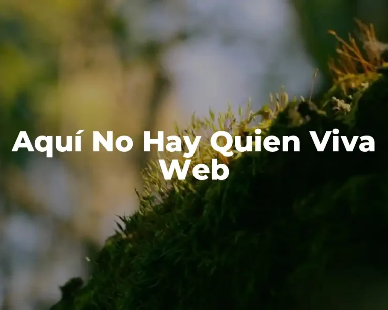 Aquí No Hay Quien Viva Web