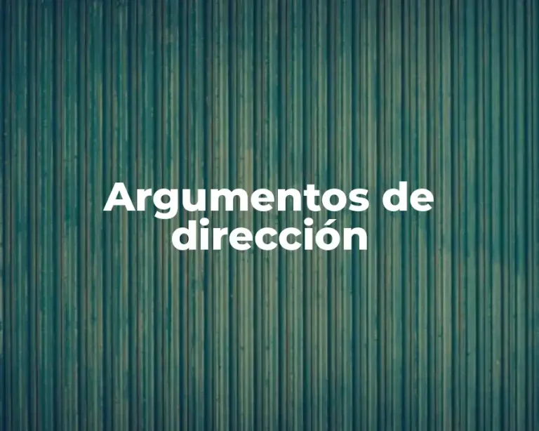 Argumentos de dirección