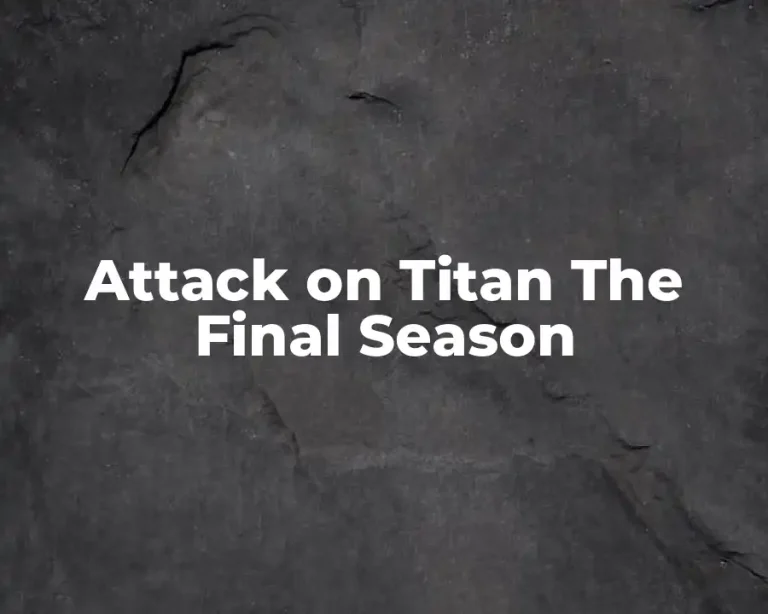 Attack on Titan The Final Season