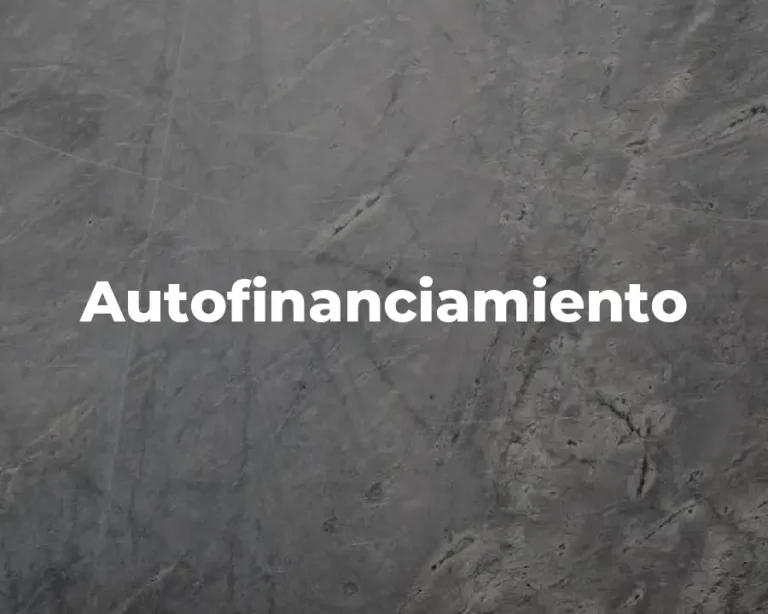 Autofinanciamiento