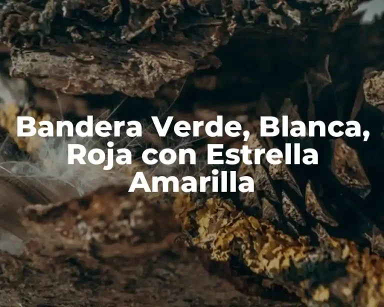 Bandera Verde, Blanca, Roja con Estrella Amarilla