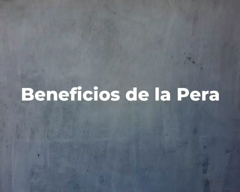 Beneficios de la Pera