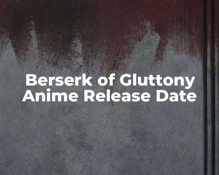 Berserk of Gluttony Anime Release Date