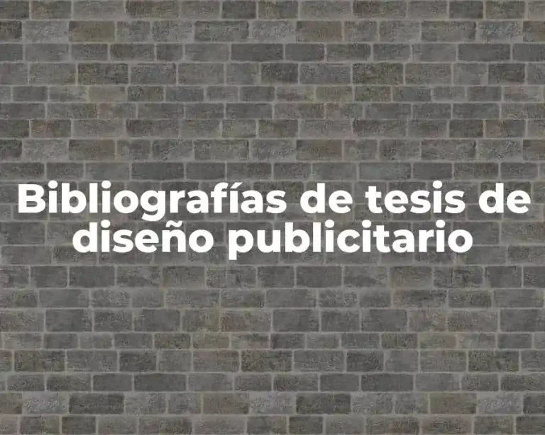 Bibliografías de tesis de diseño publicitario