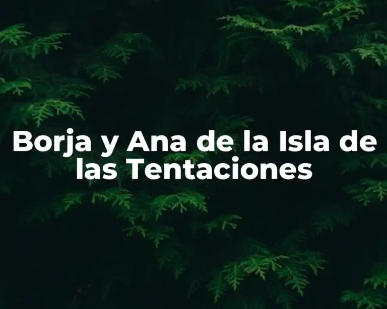 Borja y Ana de la Isla de las Tentaciones