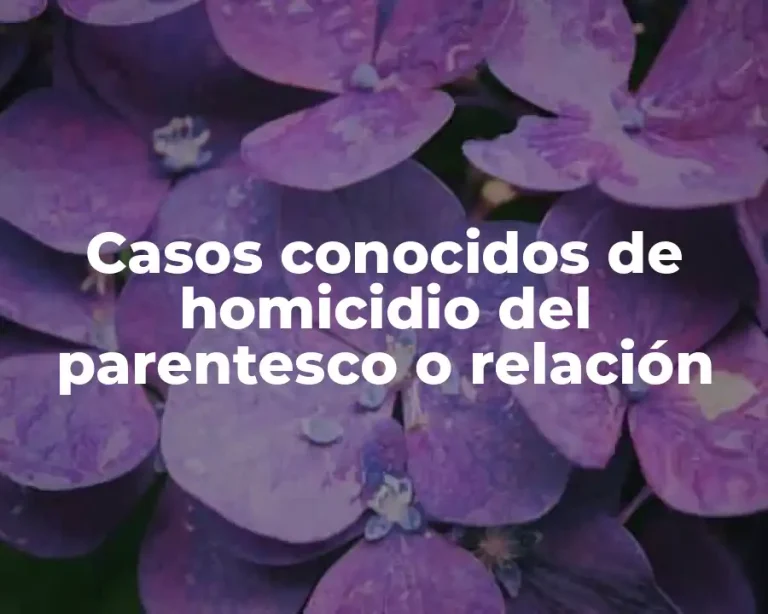 Casos conocidos de homicidio del parentesco o relación