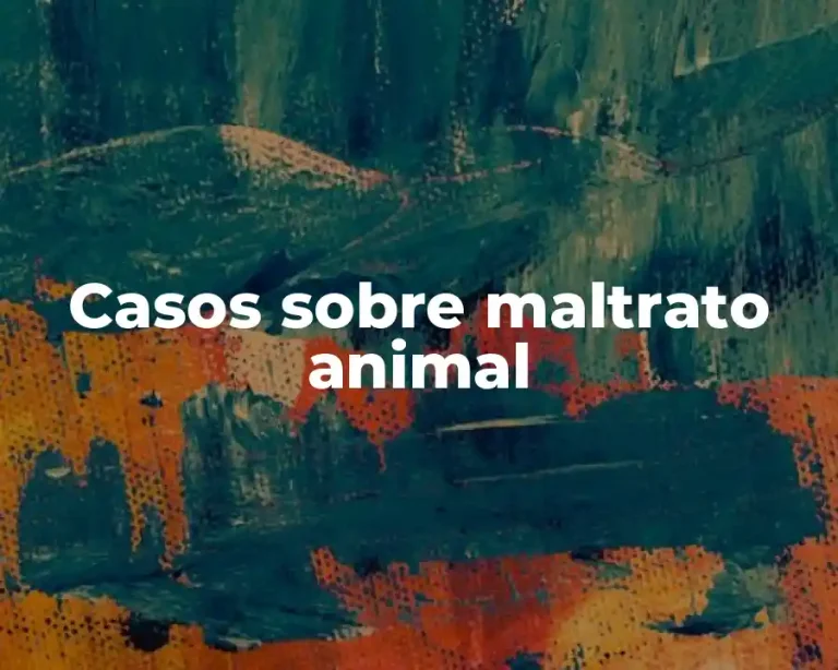 Casos sobre maltrato animal