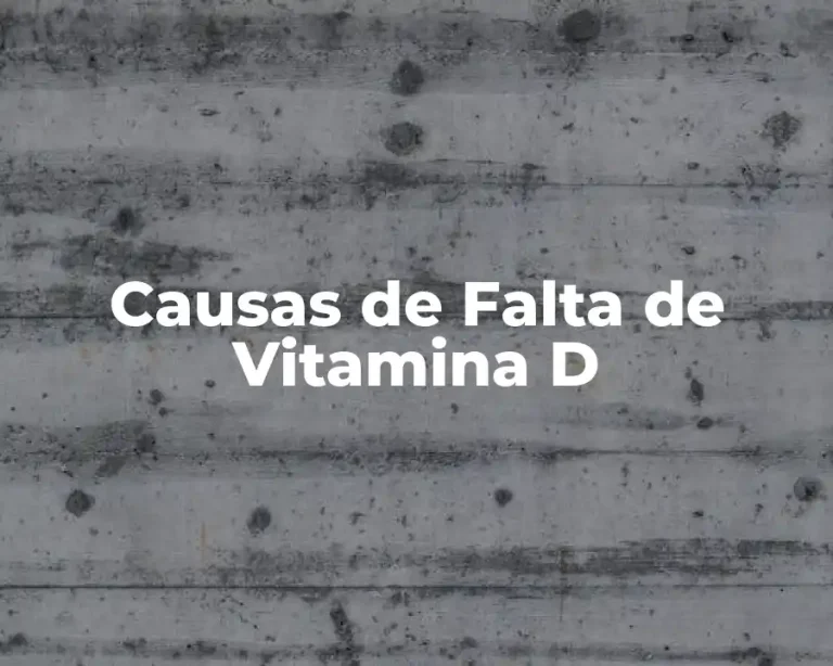 Causas de Falta de Vitamina D