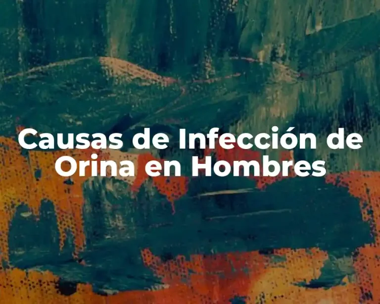 Causas de Infección de Orina en Hombres