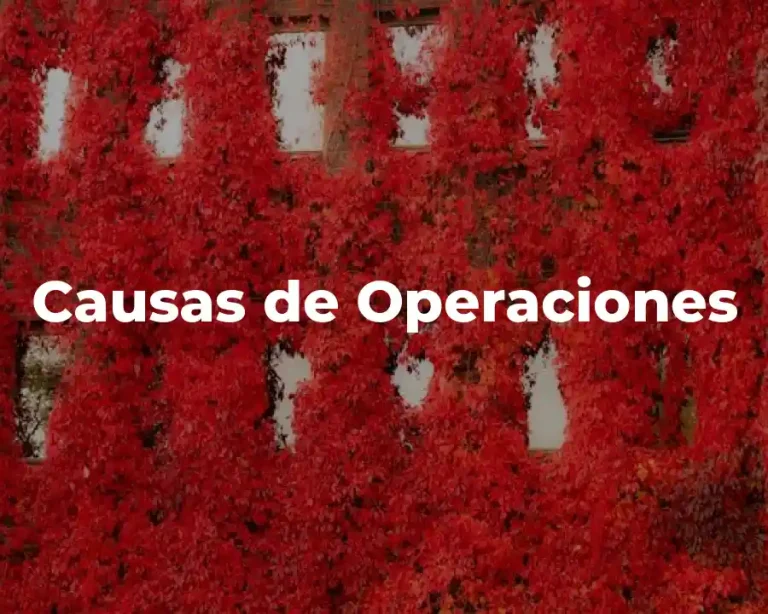 Causas de Operaciones
