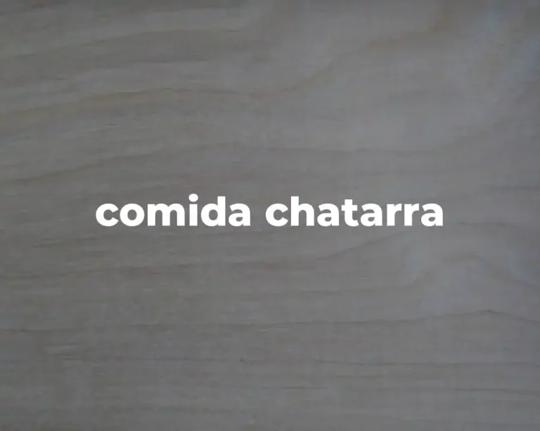 comida chatarra