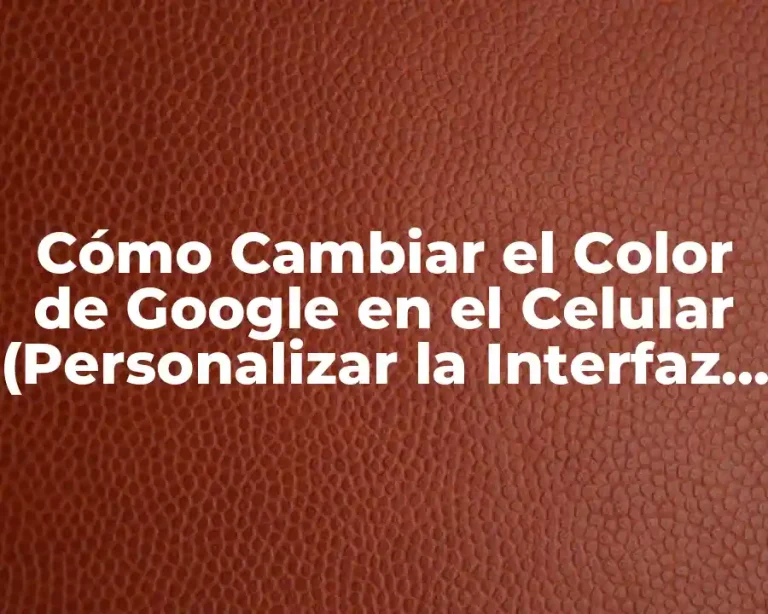 Cómo Cambiar el Color de Google en el Celular (Personalizar la Interfaz de Google en Dispositivos Móviles)
