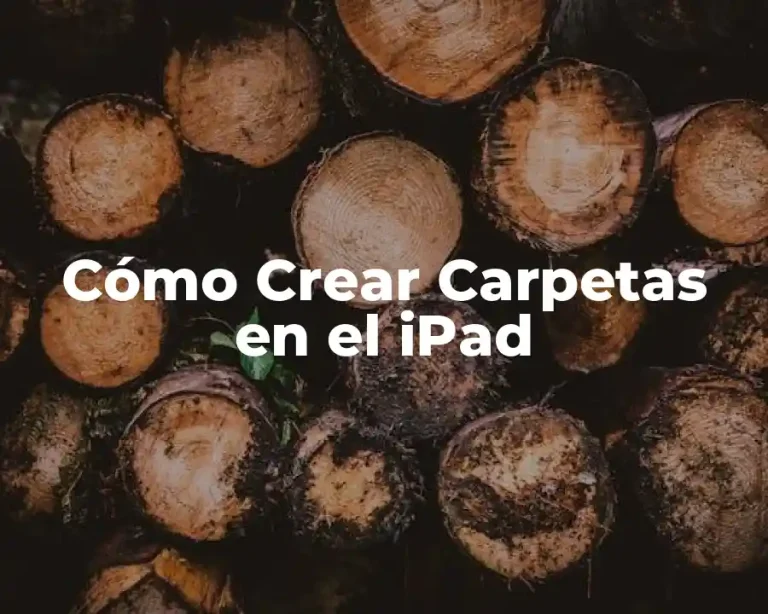 Cómo Crear Carpetas en el iPad
