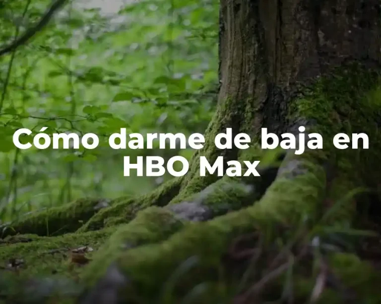 Cómo darme de baja en HBO Max