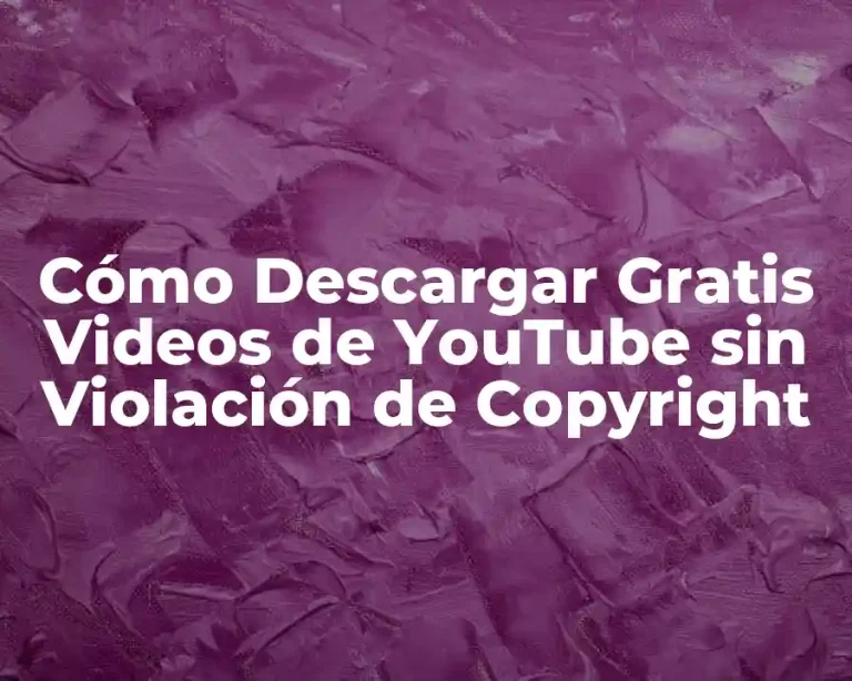 Cómo Descargar Gratis Videos de YouTube sin Violación de Copyright