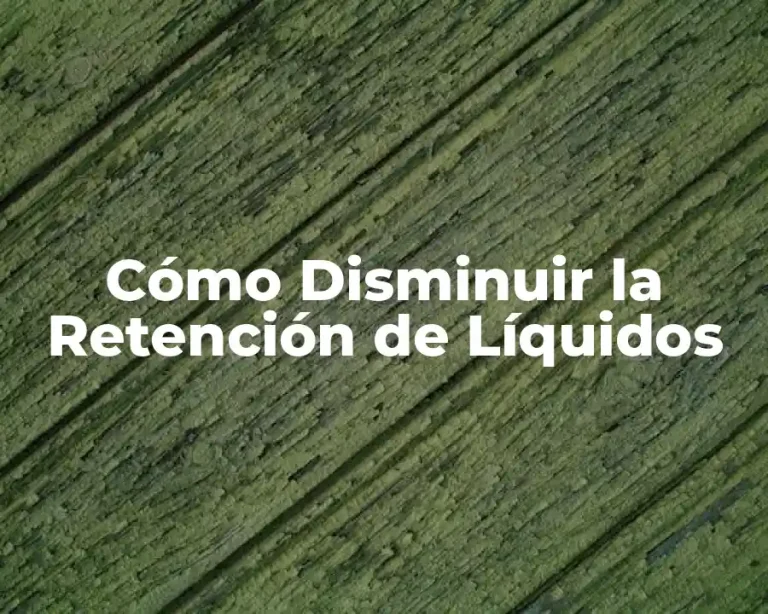 Cómo Disminuir la Retención de Líquidos
