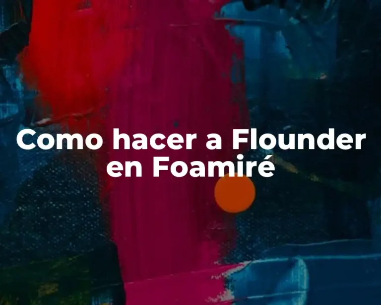 Como hacer a Flounder en Foamiré