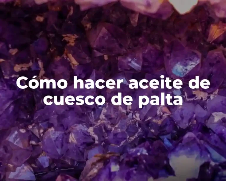 Cómo hacer aceite de cuesco de palta