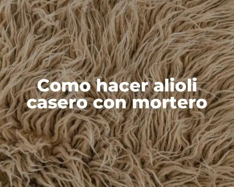 Como hacer alioli casero con mortero