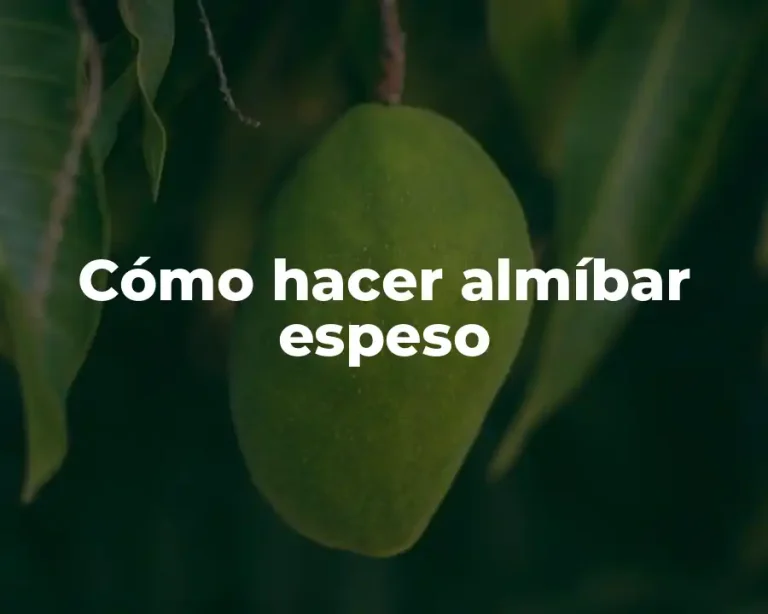 Cómo hacer almíbar espeso