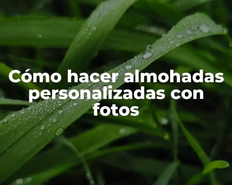 Cómo hacer almohadas personalizadas con fotos