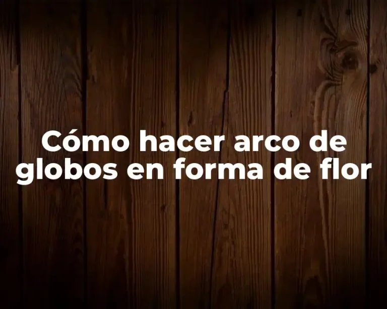 Cómo hacer arco de globos en forma de flor