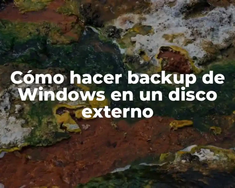 Cómo hacer backup de Windows en un disco externo
