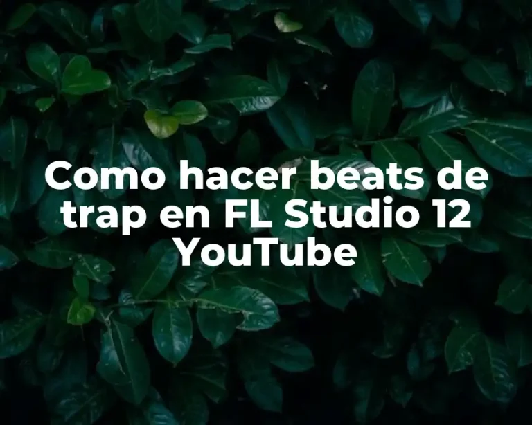 Como hacer beats de trap en FL Studio 12 YouTube