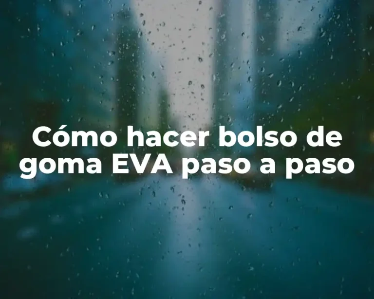 Cómo hacer bolso de goma EVA paso a paso