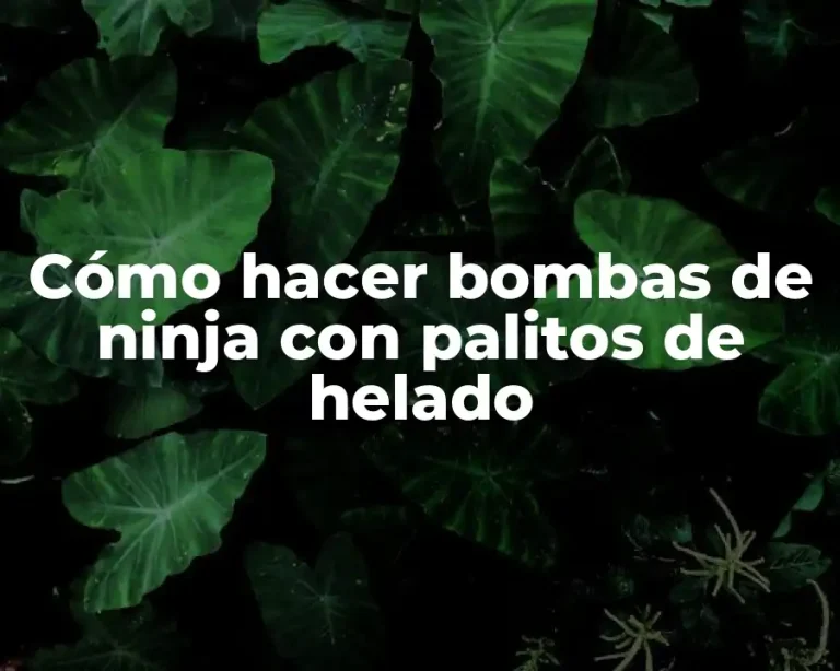 Cómo hacer bombas de ninja con palitos de helado