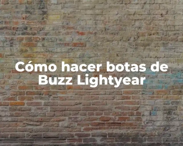 Cómo hacer botas de Buzz Lightyear