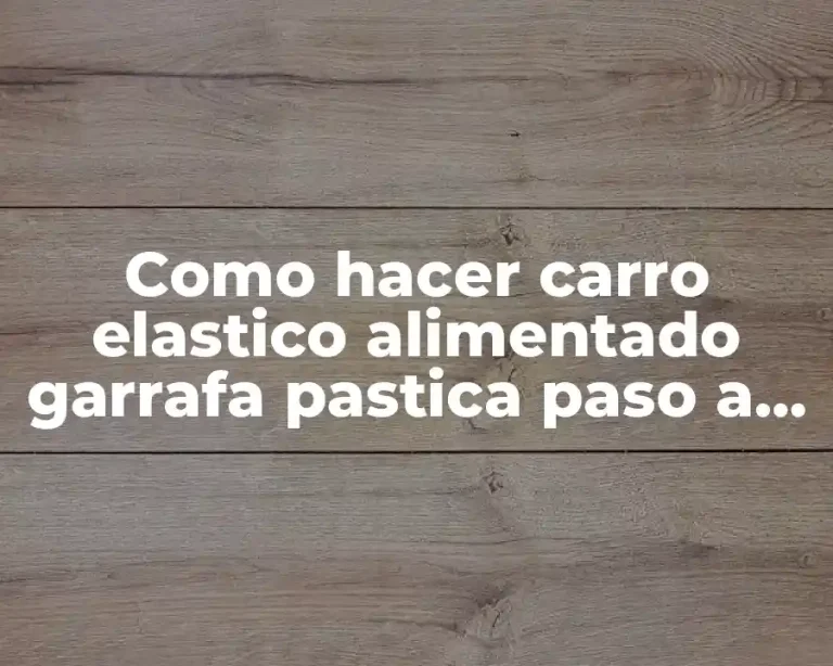 Como hacer carro elastico alimentado garrafa pastica paso a paso