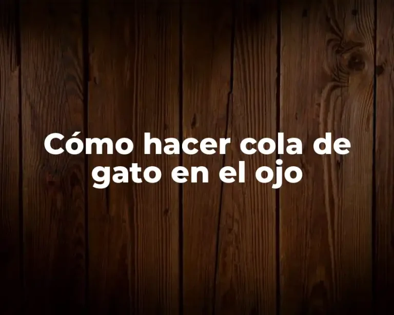Cómo hacer cola de gato en el ojo