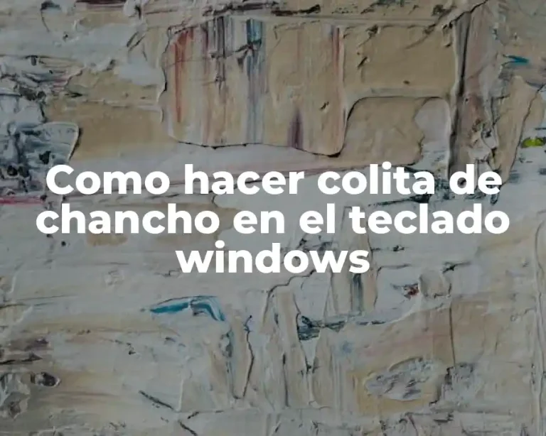 Como hacer colita de chancho en el teclado windows
