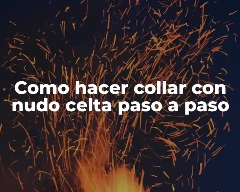 Como hacer collar con nudo celta paso a paso