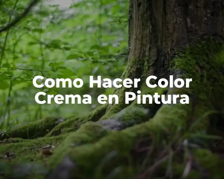Como Hacer Color Crema en Pintura