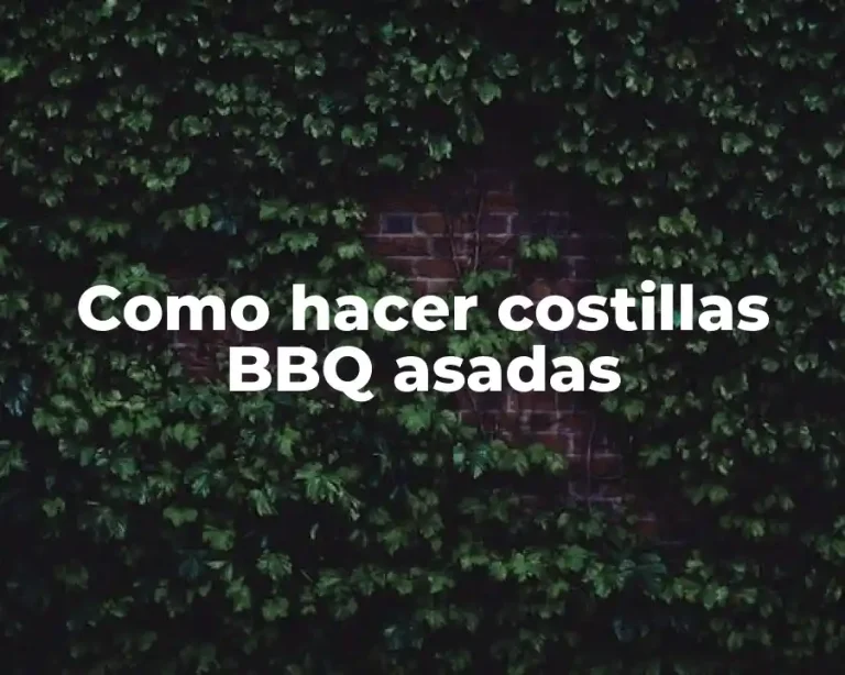 Como hacer costillas BBQ asadas