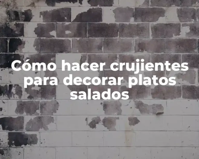 Cómo hacer crujientes para decorar platos salados