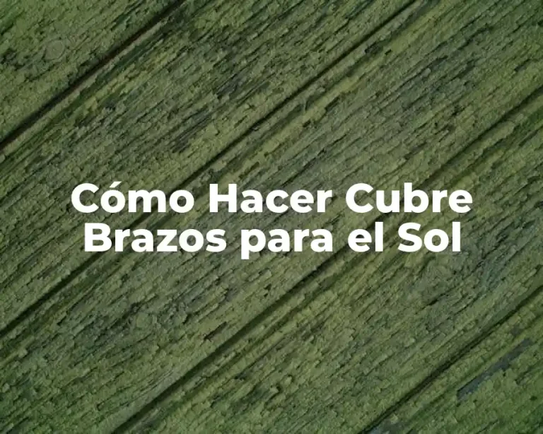 Cómo Hacer Cubre Brazos para el Sol