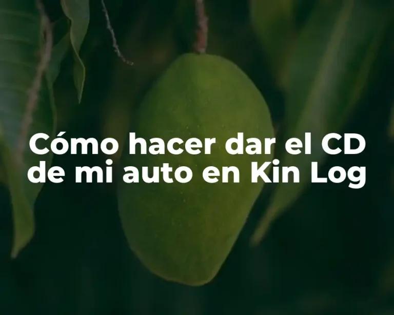 Cómo hacer dar el CD de mi auto en Kin Log