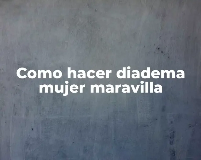 Como hacer diadema mujer maravilla
