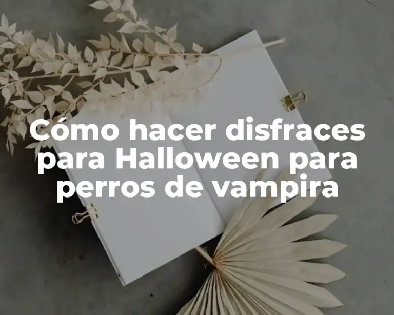 Cómo hacer disfraces para Halloween para perros de vampira