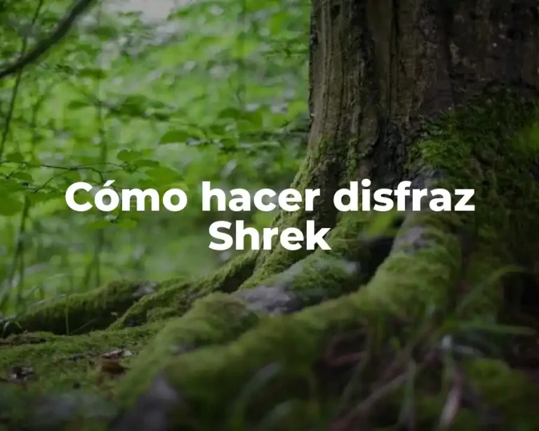 Cómo hacer disfraz Shrek