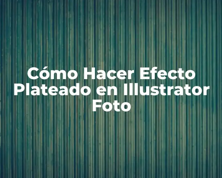 Cómo Hacer Efecto Plateado en Illustrator Foto