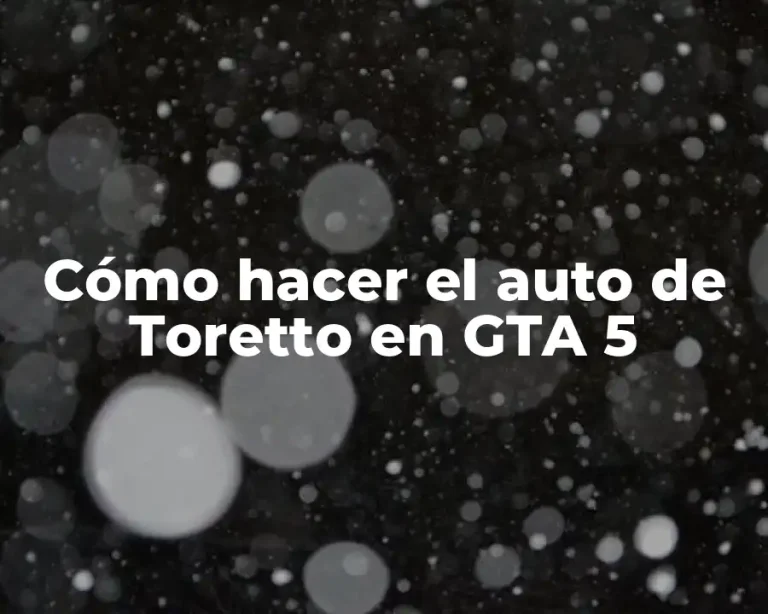 Cómo hacer el auto de Toretto en GTA 5