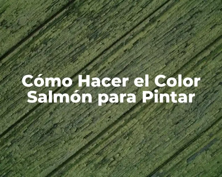 Cómo Hacer el Color Salmón para Pintar