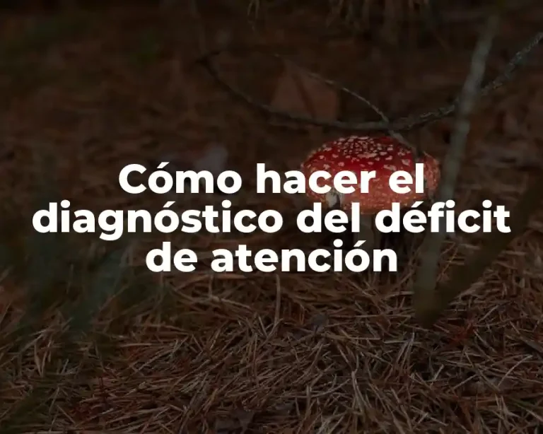 Cómo hacer el diagnóstico del déficit de atención