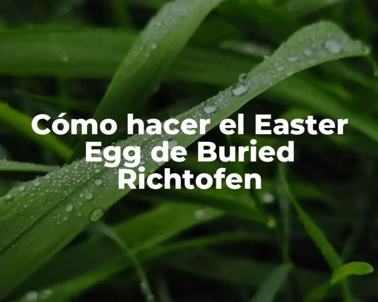 Cómo hacer el Easter Egg de Buried Richtofen