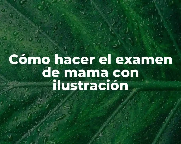 Cómo hacer el examen de mama con ilustración